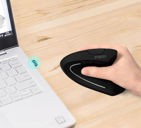 Ergonomic Mouse, 2.4G Vertical Mouse, Photoelectric Wireless Mouse, 800/1200/1600 DPI, 6 Buttons, Suitable for Laptops, Desktops, PC, Computers - ...