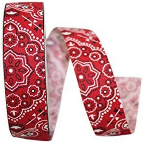 Reliant Ribbon Bandana West Ribbon, 7/8 Inch X 20 Yards, Red...