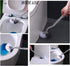 2Pcs Curved Toilet Bowl Brush Without Holder for Bathroom Deep Cleaning, Toilet Brush Durable Under The Rim Household Cleaning Brushes (Gray+White...