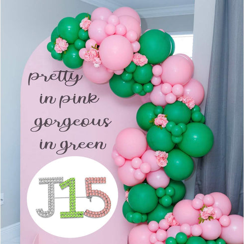 Pink and Green Pin Sorority Brooch Greek Life Sorority Gift Graduation Gifts...