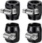 Flexible Rubber Pipe Clamps - 6AN Hose Finisher Clamp with Screw Band for 3/8 Fuel Line, 4Pcs/Pack Black Hose Connectors, Great for Fuel/Oil/Diese...