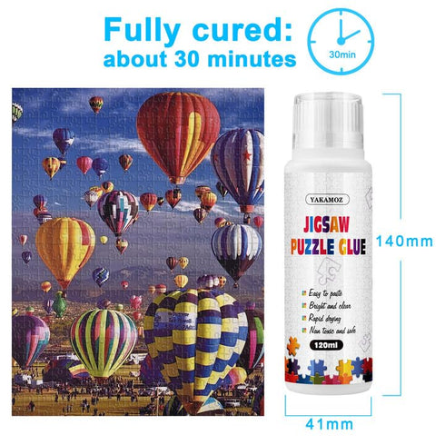 YAKAMOZ Updated Jigsaw Puzzle Glue with New Sponge Head for Adults and Children Clear Water-Soluble Special Craft Puzzle Glue Quick Dry for 1000/1...