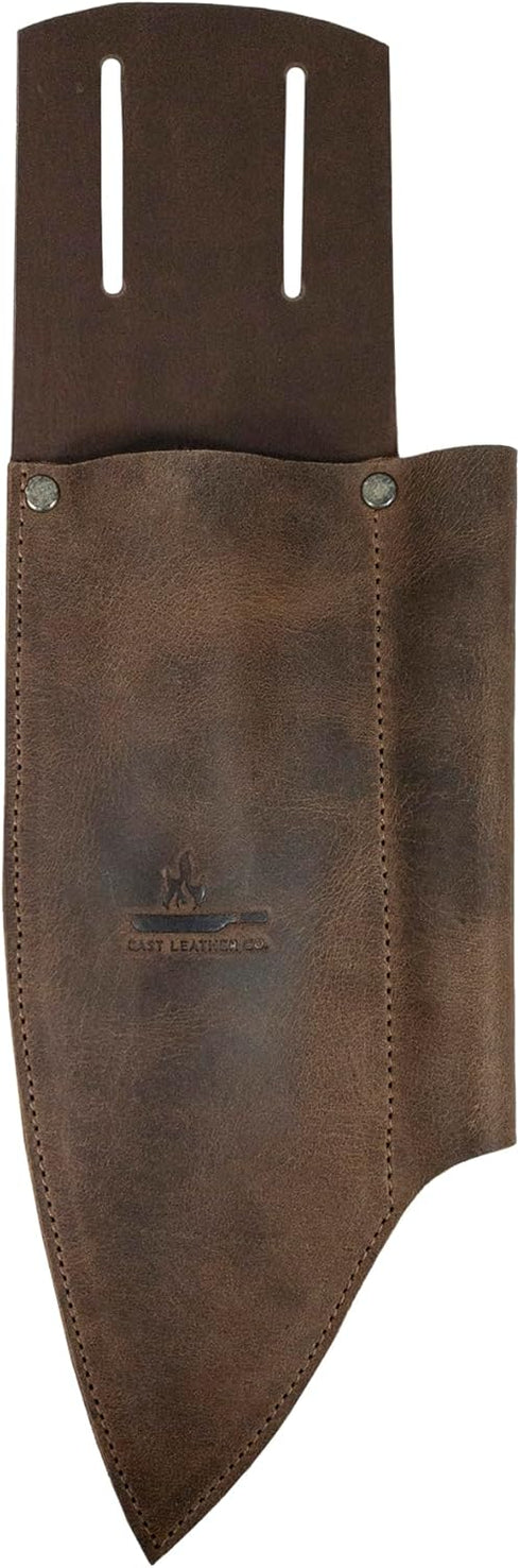 Knife Holster for Belt, Rustic Sleeve for Chef Knife with Knife Sharpener Slot, Rustic Knife Sheath, Full Grain Leather, Handmade, Bourbon Brown...