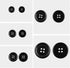 100 Pcs Premium Mixed Resin Sewing Buttons, kidoom Eco-Friendly 4-Hole Craft Buttons, 5 Sizes of Black Buttons Suitable for Sewing, DIY and Holida...