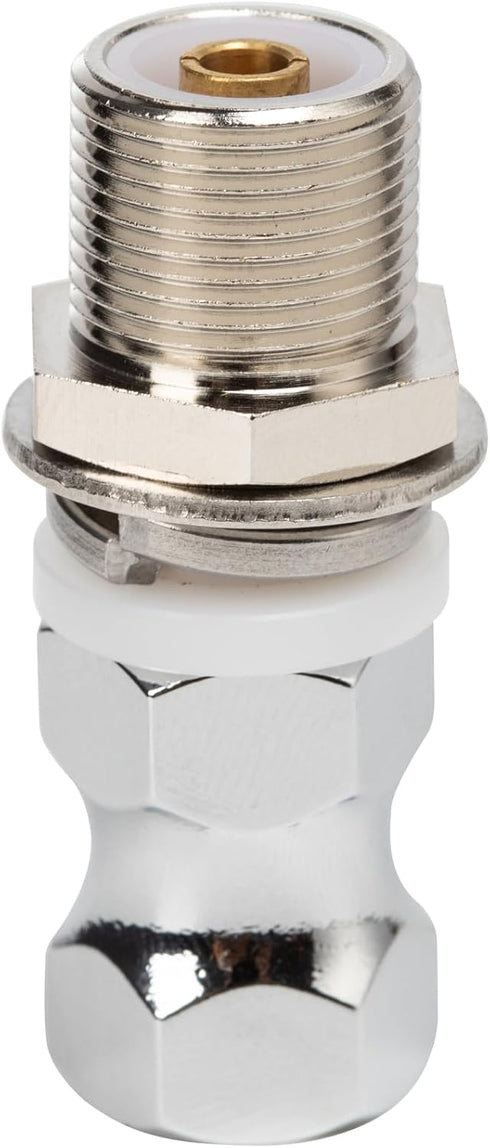 Heavy Duty SO-239 Stud Mount for CB Radio Antenna Standard 3/8 x 24 Threaded Antenna Stud Mount Adapter CB SO239 Stud Mount for Any 1/2" Hole...