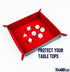 FanRoll by Metallic Dice Games Fold Up Velvet Dice Tray w/PU Leather Backing: Red, Role Playing Game Dice Accessories for Dungeons and Dragons...