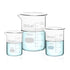 Glass Beaker Set, Low Form, Graduated 3.3 Borosilicate Glass Beakers, Vol.50,100,250mL, for Lab, Classroom, Craft, Kitchen,BKLGS3A1...