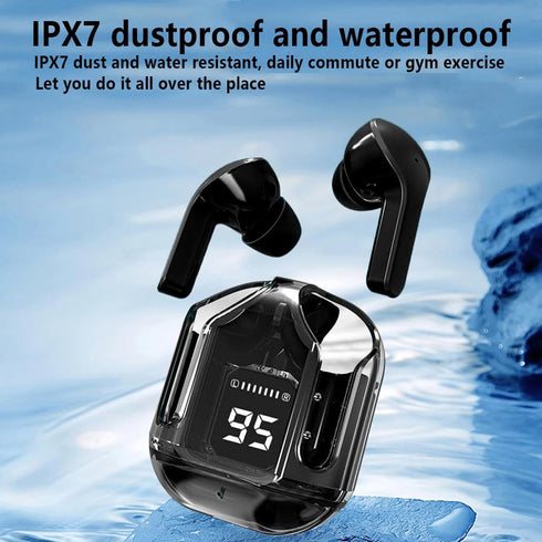Wireless Earbuds, Bluetooth 5.3 Ear Buds LED Power Display Headphones Bass Stereo, Earbuds in-Ear Noise Cancelling Mic, Sports Earphone Microphone...