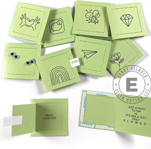 Mini Note by Julie Ebersole, Essentials by Ellen Designer Die Cuts, Note Card, Lunch Notes. DIY cutting dies for card making and scrapbooking...