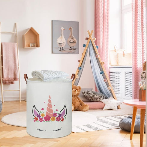 Baby Girl Laundry Hamper,kids laundry Basket,Girls Nursery Hamper,Waterproof Storage Bin for Bedroom,Clothes Organizer Basket,Toys Box,Room Decor(...