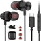 ACAGET USB C Earbuds, Magnetic Type C Earphone for iPhone 15 Pro Max Samsung S24 S23 Plus S22 Ultra Wired Headphone with C Plug Noise Cancelling H...