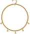 espere Bezel-Set CZ Necklace in Gold | Round Zirconia Solitaire Necklace Flat Curb Chain 18''...