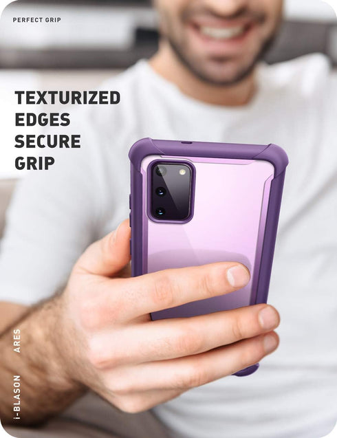 i-Blason Ares Series Designed for Samsung Galaxy S20 FE 5G Case (2020 Release), Dual Layer Rugged Clear Bumper Case with Built-in Screen Protector...