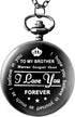 Gifts for Brother,Best Brother Gifts?Pocket Watch for Brother, Christmas Gifts for Brother,Birthday Gifts from Sister, Unique Gifts for Brother...