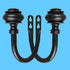 Curtain Holdbacks, 2Pcs Curtain Tiebacks Wall Mounted with Screws, Decorative Curtain Holders for Bedroom Livingroom Office Home,Black...