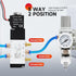 1/8” NPT Solenoid Valve DC 12V Single Coil Pilot Operated Motorized 2-Position 5-Way Connection Type Pneumatic Solenoid Valve(4V110-06 1/8”NPT,Out...