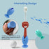 Standing Tooth Brush Head Cover,Children Silicone Protector Cap,Travel Toothbrush Suction Cup Holder,Dustproof Toothbrush Protect Case, Fish Shape...
