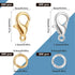 1 Box 400Pcs Lobster Claw Clasp Small Key Chain Clasps & 400Pcs Open Jump Rings Gold Silver Metal Trigger Clasp Findings for Jewelry Making Suppli...