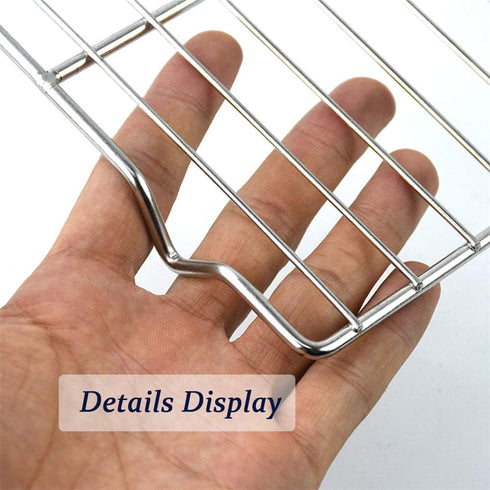 Grilling Rack Heavy Duty Wire Grate Oven Roasting Rack 5.3 x 8.7 inch Rectangle Baking Cooling Steaming with 4 Legs Stainless Steel Rack (5.3"X8.7...