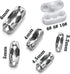 30pcs Replacement Blind Pull Cord Connector Stainless Steel Ball Chain Connector Clasps Fits for 3.2/4.0/4.5/5/6.0mm Beaded Ball Chain...