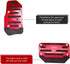 2 PCS Car Accelerator Brake Pedal Kit, Metal Rubber Sports Style Non-Slip Wear-Resistant Pedal Modification Pedal, Car Replacement Parts, for Most...