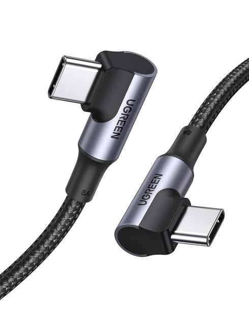 UGREEN 100W USB C to USB C Cable, 90 Degree Type C Cable for iPhone 15/15 Plus/15 Pro/15 Pro Max, MacBook Pro 2022, iPad Pro 2022, Samsung Galaxy ...