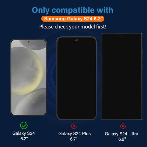 bersem [2 Pack Tempered Glass Screen Protector Compatible with Samsung Galaxy S24 5G, Auto-Alignment Kit, Bubbles Free, Case Friendly, Anti-Scratc...