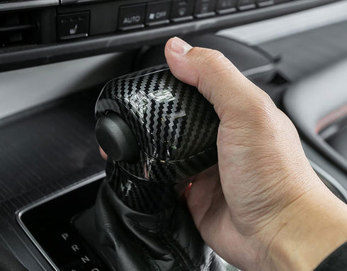 Car Interior Accessories Gear Stick Shift Knob Trim Sticker Head Trim Fit for Toyota Sienna 2021-2023 ABS 2PCS(Carbon Fiber Style)...