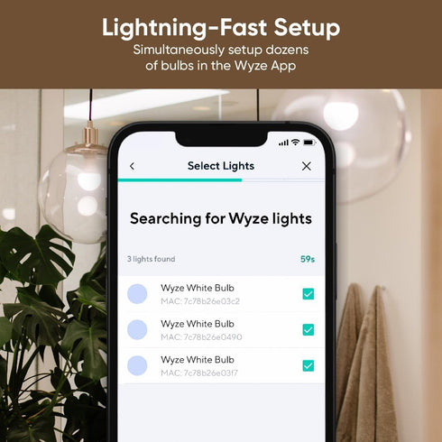 Wyze Bulb White, 800 Lumen, 90+CRI WiFi Tunable-White A19 Smart Light Bulb, Compatible with Alexa and Google Assistant, Two-Pack...