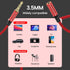 MOSWAG 3.28FT/1Meter 3.5mm Extension Cable Audio Male to Female Stereo Extension Adapter Nylon Braided Cord Compatible for Home/Car Stereos Smartp...