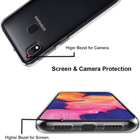 Unov Case Compatible with Galaxy A10e Galaxy A20e Case Clear with Design Soft TPU Shock Absorption Slim Embossed Pattern Protective 5.8 inch (Flow...