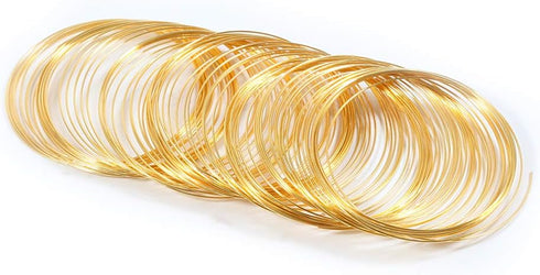 SPEEDWOX 100 Loops Gold Memory Wire for Bracelet Making Memory Beading Wire for Wire Wrap DIY Jewelry Making Supplies Hobby Work Tool...