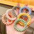 Spiral Hair Ties 20 Pieces Traceless No Crease Coil Hair Ties No Damage Phone Cord Hair Ties Elastics Hair Coils Plastic Hair Bands Spiral Bracele...