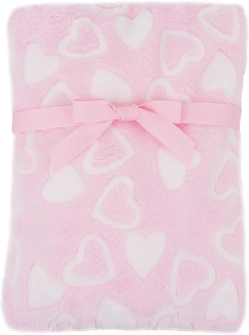 June Garden Cozy Dream Fleece Baby Security Blanket and Plush Blanket Gift Set - Infants Nursery Swaddling Bed Blankets - 15" x 15" Lovey and 30" ...