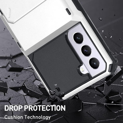 Wallet Case for Samsung Galaxy S22 Plus Case with 4-Card Credit Card Holder Slot Shockproof Cover Hybrid Heavy Duty Protection Armor Phone Case Co...