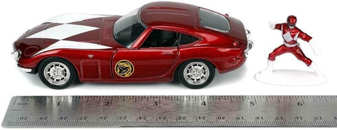 JADA TOYS, INC 1967 TOYOTA 2000GT W/RED RANGER NANO FIG 1/32 VEHICLE...