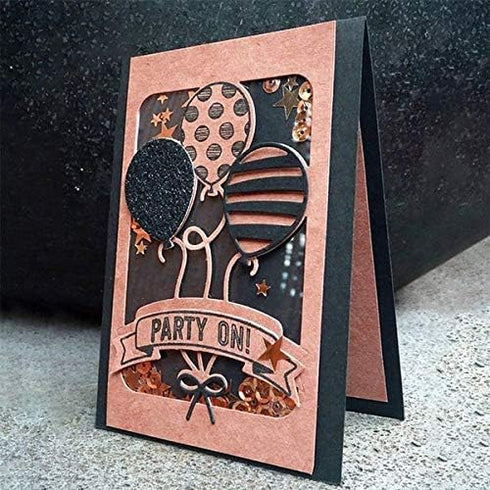 beautyshoppingstore Die Cuts,Balloons Party Festival Invitation Card Cutting Dies Cut Stencils for DIY Scrapbooking Album Decorative Embossing Pap...