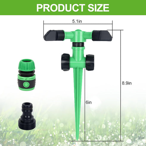 Sprinklers for Yard, 360 Degree Rotating Lawn Sprinkler, Water Sprinkler for Large Area Coverage, Garden Sprinkler for Kids,Easy Installtion& Irri...