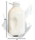 The Dairy Shoppe Heavy Glass Milk Bottle - Jug with Lid and Silicone Pour Spout - Clear Milk Container for Fridge - Reusable Glass Milk Jug Dispen...