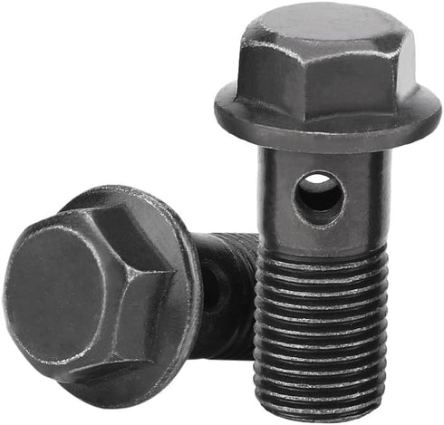 Banjo Bolts Brake Line Fittings Adapter, 5pcs Motorcycle Banjo Bolts & Washers for Brake Caliper Master Cylinder(M10×1mm)...