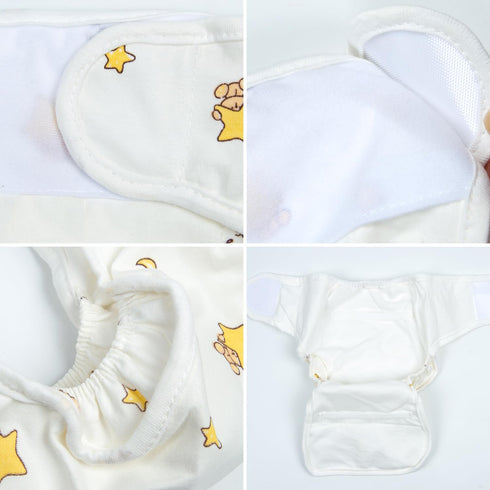 Reborn Baby Dolls Cloth Diapers for 17-22 inch Reborn Dolls Pack of 2 Pieces(Yellow&Blue)...