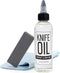 Knife Oil Rust Eraser Kit, Extra Large Rust Remover for Knives, Sword Maintenance Oil (3.4 oz) for Carbon Steel Blade, Cleaning, Protection And Lu...