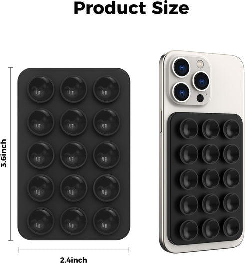 AHASTYLE Silicone Suction Phone Case Stand for iPhone 15/14/13/12 Series, Magnetic Suction Cup Phone Mount for iPhone MagSafe Phone Case, Mirror S...