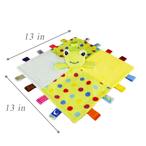 Toddler Taggy Security Blankets Soft Plushy Cuddle Bud Blankie Breathable Snuggle Blanket for Boys and Girls, Green Frog...