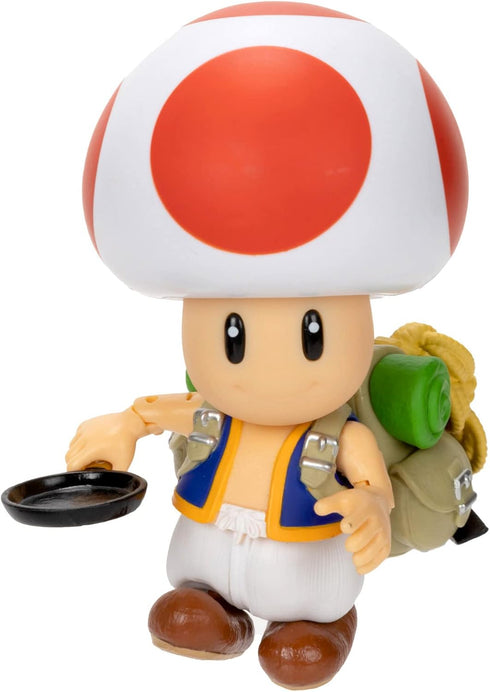 THE SUPER MARIO BROS. MOVIE - 5 Inch Action Figures Series 1 – Toad Figure with Frying Pan Accessory...