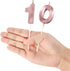 Birthday Candles Numeral Candles Cake Topper Decoration for Birthday Party Wedding Anniversary Celebration Supplies(Rose Gold,10th)...