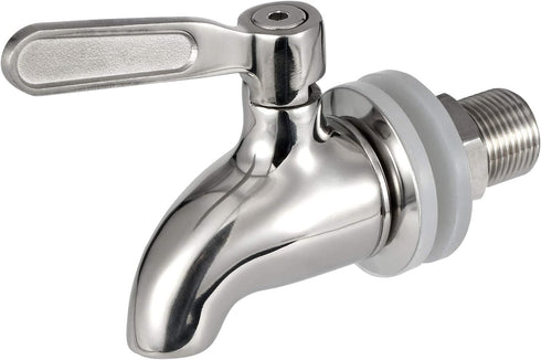 Oak Leaf Replacement Spigot for Beverage Dispenser, Stainless Steel Spigot for Drink Dispenser, Water Dispenser Faucet, Food Grade, 2 Pack...