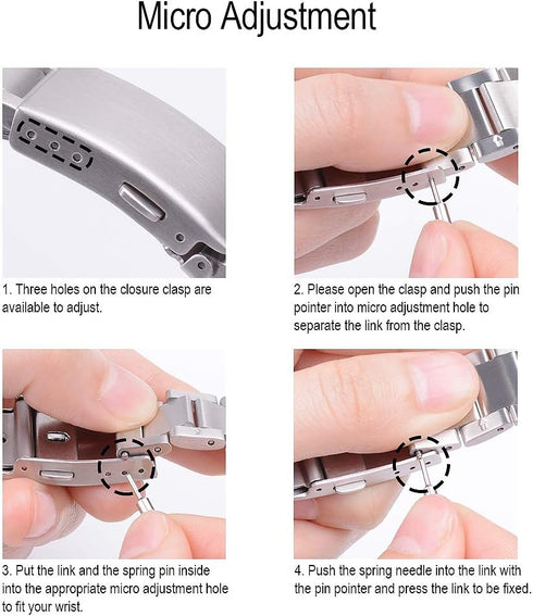 baozai Compatible with Apple Watch Series 10 Band, Premium Stainless Steel iWatch Band for Apple Watch All Series 42mm 41mm 40mm 38mm Women, Rose ...