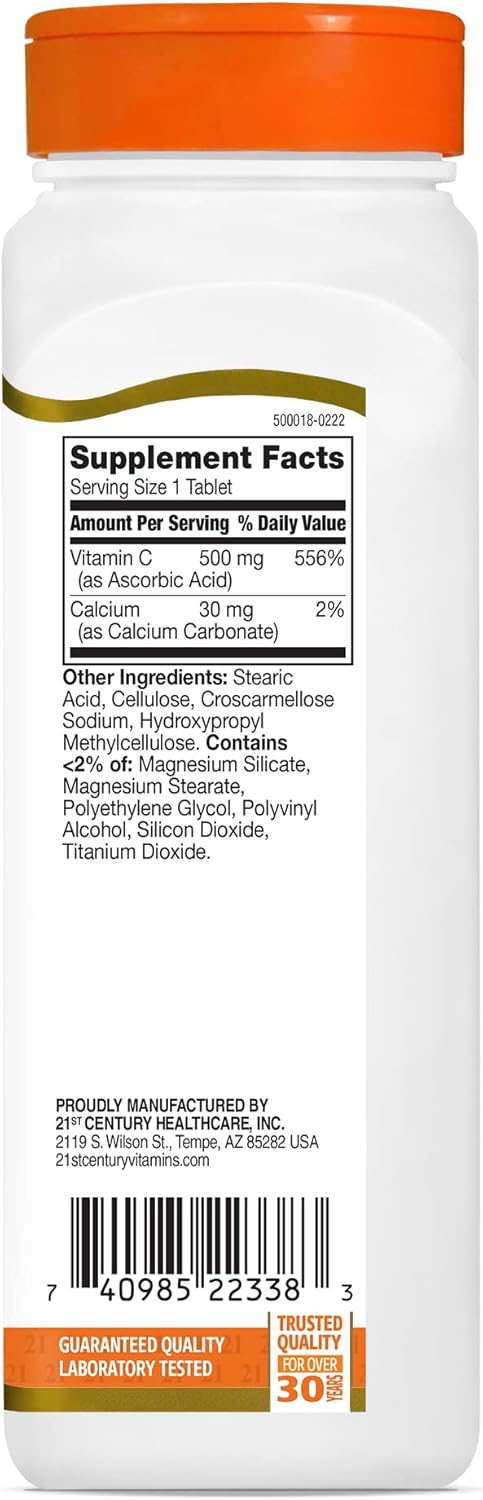 21st Century Vitamin C, 500 mg, 250 Tablets...