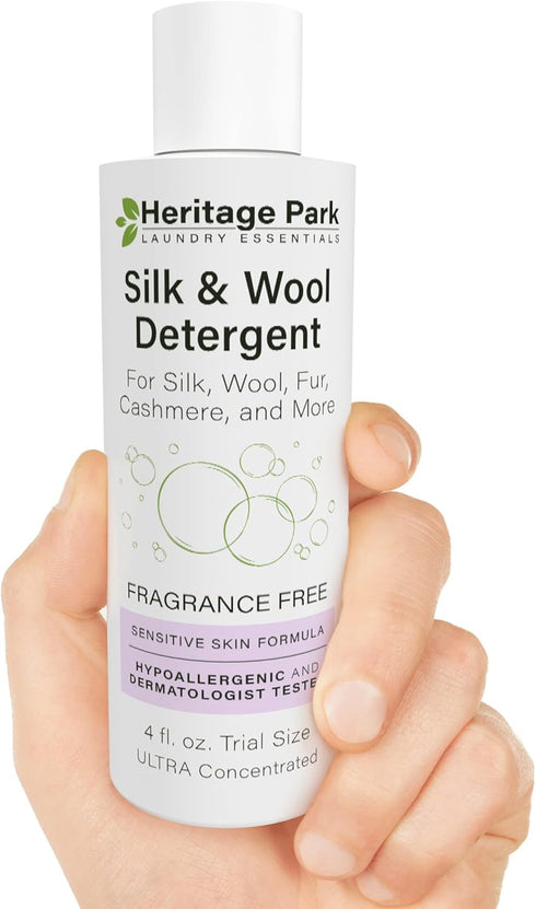 Heritage Park Silk & Wool Fragrance Free, Hypoallergenic, pH-Neutral Laundry Detergent - Dermatologist-tested, Sensitive Skin-Friendly, Enzymes-Fr...